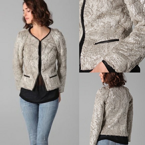 Club Monaco Ilyanne Faux Fur Jacket - Picture 3 of 4